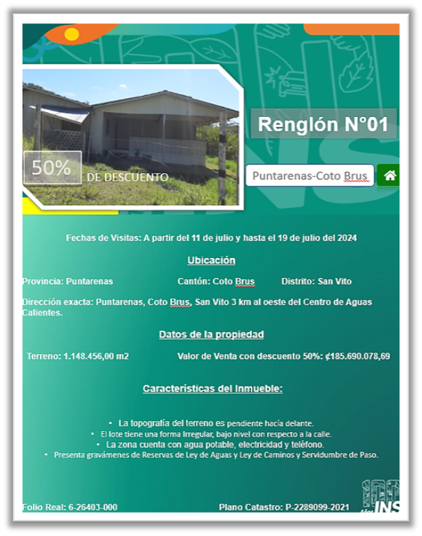 catálogo de propiedades